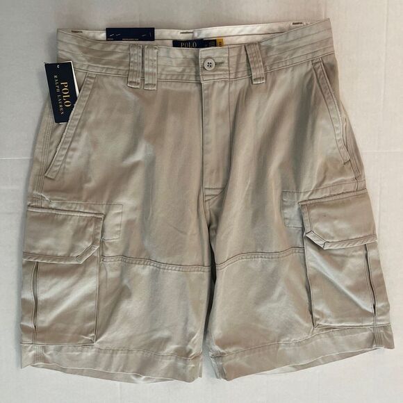 Polo Ralph Lauren Men's Sz 33  Gellar Fatigue 10" Cargo Shorts Classic Stone - Picture 1 of 11